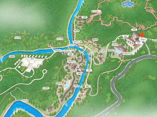 苏尼特左结合景区手绘地图智慧导览和720全景技术，可以让景区更加“动”起来，为游客提供更加身临其境的导览体验。